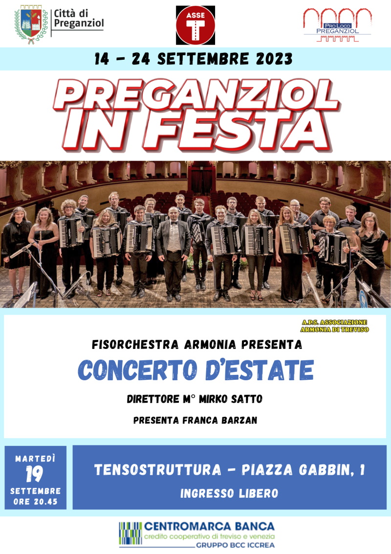 Concerto d’Estate Fisaorchestra Armonia Martedí 19 settembre 2023